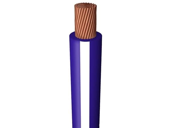 Monteringsledning, halogenfri1X1,0 mm² H05Z-K mørkeblå/hvid 300/500Vring, ledningsdiameter, 2,8 mm - (200 meter)