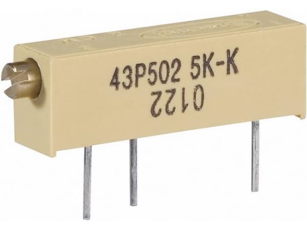 Vishay M43P100KB40 Spindeltrimmer 15-trins Lineær 0,75 W 10 Ohm 5400 ° 1 stk