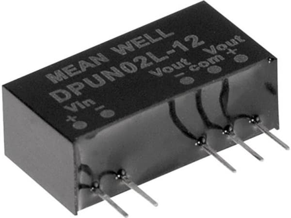 MEAN WELL DPUN02M-15, 10,8 - 13,2 V, 2 W, 15 V, 0,067 A, RoHS, 2100 stk