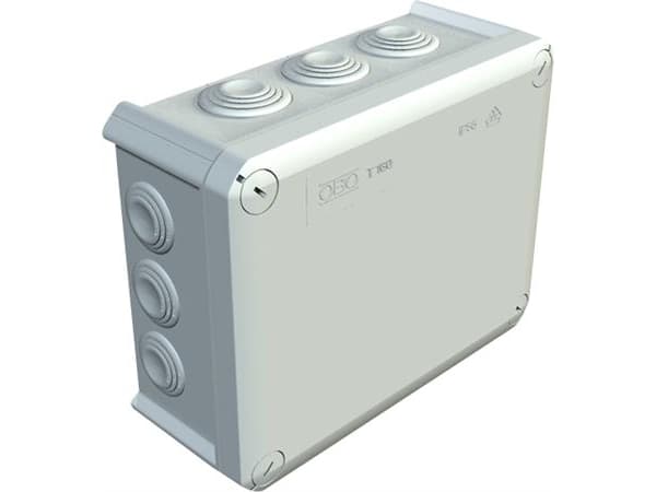 OBO Smideslåda T16012 st M25/32 membran190x150 mm, vit halogenfri
