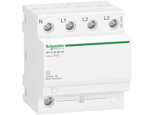 Schneider Electric Acti9 iPF K, 3P + N, Hvit, CEEAC, -25 - 60 °C, -40 - 85 °C, 5 - 95%