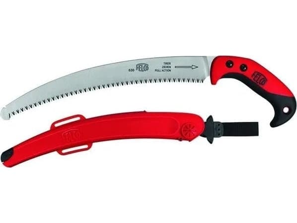 Felco 630, Puu, Terästä, Musta, Punainen, Ruostumaton teräs, Musta, Punainen, 1 kpl, 33 cm