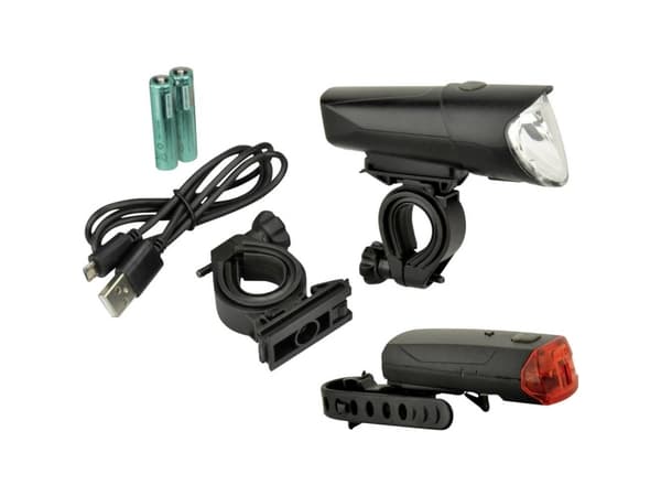 FISCHER sykkel LED lyssett 40/20/10 lux, levetid opptil 50 000 timer, StVZO godkjent - 1 stk (85346)
