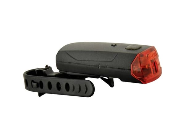FISCHER sykkel LED-baklykt, med universalholder med batteriindikator, ekstremt lyssterk og batterisparende - 1 stk (85364)
