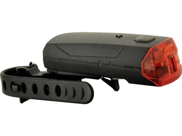 FISCHER sykkel LED-baklykt, med universalholder med batteriindikator, ekstremt lyssterk og batterisparende - 1 stk (85364)