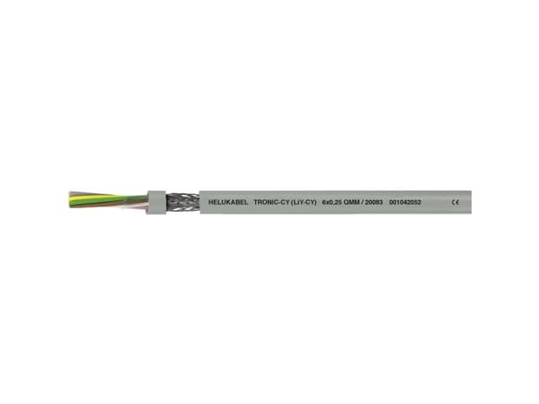 HELUKABEL 16003 Datenkabel LiYCY 3 x 0.50 mm² Grau 100 m, Lavspenningskabel, Grå, Polyvinylklorid (PVC), Polyvinylklorid (PVC), Kobber (Cu), -5 - 80