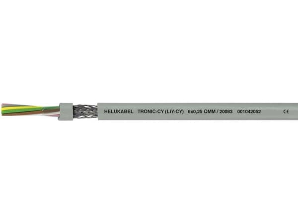 HELUKABEL 20058, Lågspänningskabel, Grå, Polyvinylklorid (PVC), Cooper, 0,34 mm², -5 - 80 °C