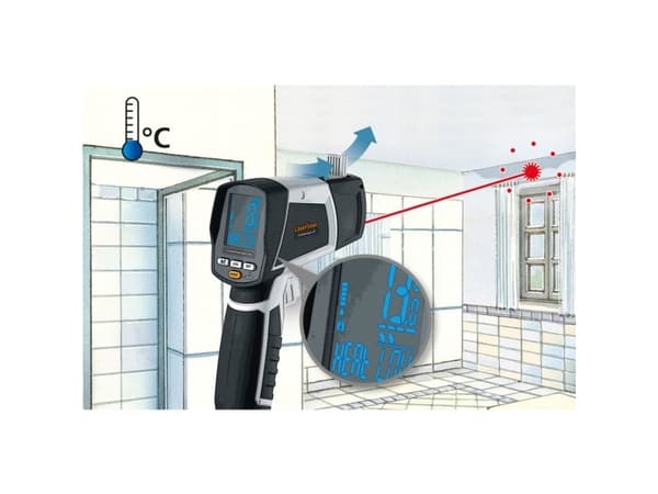 Laserliner CondenseSpot XP, °C, -30 - 1372 °C, Sort, Hvit, 1 °C, 80%, 3%