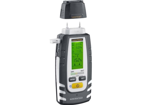 Laserliner MultiWet-Master Compact Plus Materialefugtighedsmåler; Temperaturmåling.