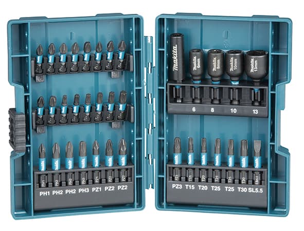 Makita Impact Black - Set med skruvmejslar och hylsor - 35 delar - torx, phillips, pozidriv, slitsar