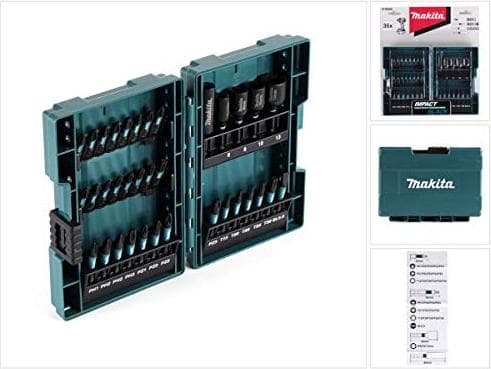 Makita Impact Black - Set med skruvmejslar och hylsor - 35 delar - torx, phillips, pozidriv, slitsar