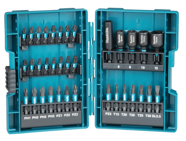 Makita Impact Black - Set med skruvmejslar och hylsor - 35 delar - torx, phillips, pozidriv, slitsar