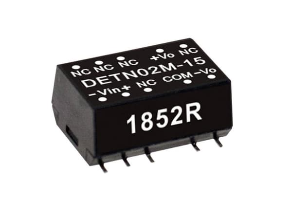 MEAN WELL DETN02M-05, 10,8 - 13,2 V, 2 W, 5 V, 0,2 A, RoHS, 15,2 mm