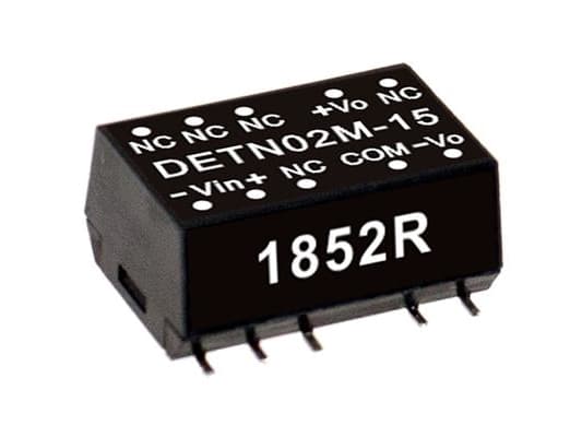 MEAN WELL DETN02M-05, 10,8 - 13,2 V, 2 W, 5 V, 0,2 A, RoHS, 15,2 mm