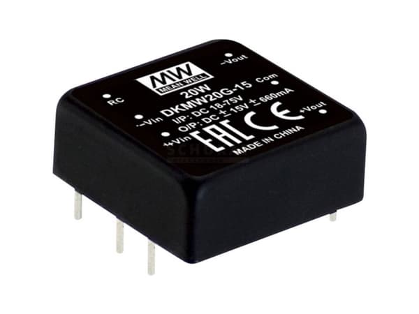 MEAN WELL DKMW20F-12, 20 W, 12 V, 0,83 A, RoHS, 18 g, 300 stk