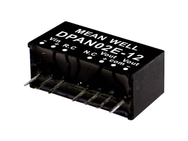 MEAN WELL DPAN02C-15, 36 - 75 V, 2 W, 15 V, 0,067 A, RoHS, 2576 pk