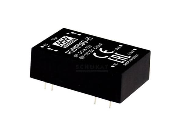 MEAN WELL RSDW08G-05, 18 - 75 V, 8 W, 5 V, RoHS, 600 stk