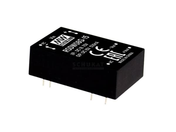MEAN WELL RSDW08G-05, 18 - 75 V, 8 W, 5 V, RoHS, 600 stk