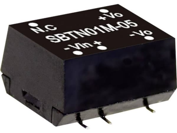 MEAN WELL SBTN01M-05, 10.8 - 13.2 V, 1 W, 5 V, 0,2 A, RoHS, 4560 styck