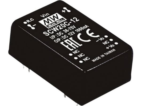 MEAN WELL SCW20A-15, 20 W, 15 V, RoHS, 750 stk