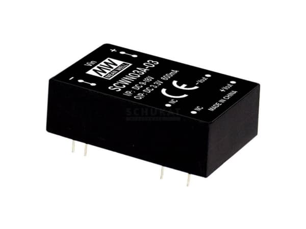 MEAN WELL SCWN03A-15, 3 W, 15 V, 0,2 A, RoHS, 700 styck