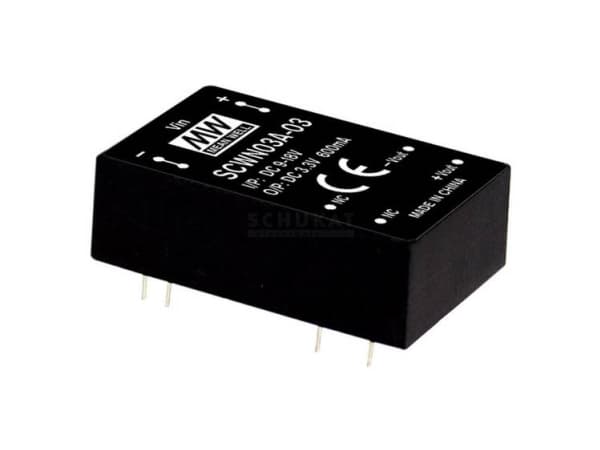 MEAN WELL SCWN03B-03, 18 - 36 V, 3 W, 0,6 A, RoHS, 700 kpl