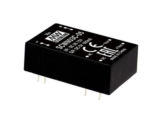 MEAN WELL SCWN03B-03, 18 - 36 V, 3 W, 0,6 A, RoHS, 700 kpl