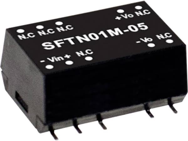 MEAN WELL SFTN01L-12, 4.5 - 5.5 V, 1 W, 12 V, 0,084 A, RoHS, 15,2 mm