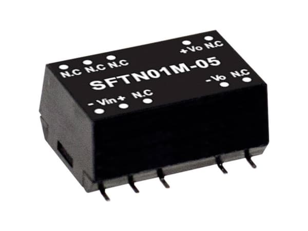 MEAN WELL SFTN01L-12, 4.5 - 5.5 V, 1 W, 12 V, 0,084 A, RoHS, 15,2 mm