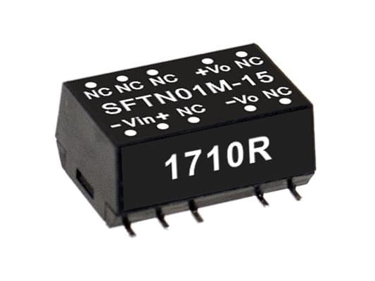 MEAN WELL SFTN01L-12, 4.5 - 5.5 V, 1 W, 12 V, 0,084 A, RoHS, 15,2 mm