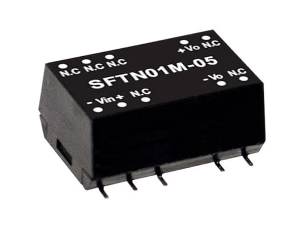 MEAN WELL SFTN01M-15, 10,8 - 13,2 V, 1 W, 15 V, 0,067 A, RoHS, 15,2 mm, 15,2 mm