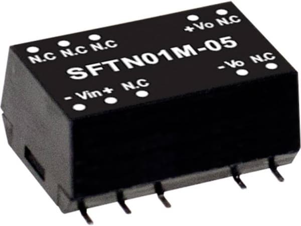 MEAN WELL SFTN01N-15, 21.6 - 26.4 V, 1 W, 15 V, 0,067 A, RoHS, 15,2 mm