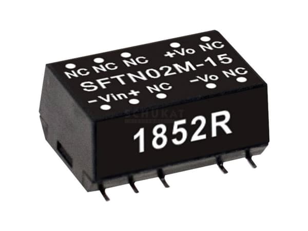 MEAN WELL SFTN02N-12, 21.6 - 26.4 V, 2 W, 12 V, 0,17 A, RoHS, 15,2 mm