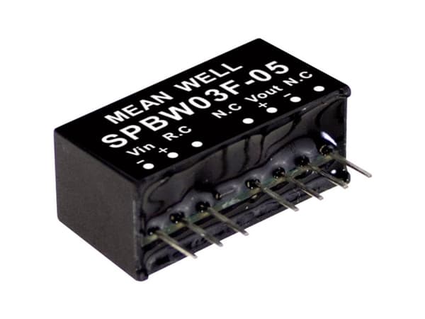 MEAN WELL SPBW03G-03, 18 - 75 V, 3 W, 0,7 A, RoHS, 2576 pk
