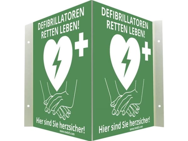 MEDX5 AED-Z-WISCHI AED-skylt för utomhus- och inomhusbruk