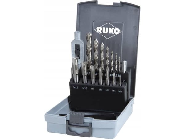 RUKO 245004RO Maskine-gevindbor-sæt 15 dele 1 Set