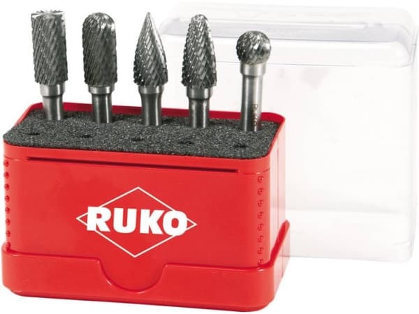 RUKO 116004 Fræsestift Hårdt metal 10 mm Skaftdiameter 6 mm 5 dele