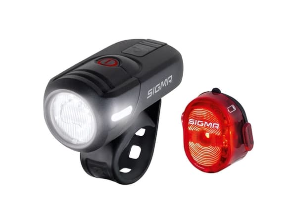Sigma Bike Lights Set AURA 45 / Nugget Set LED (RGB) Batteridrivna svart