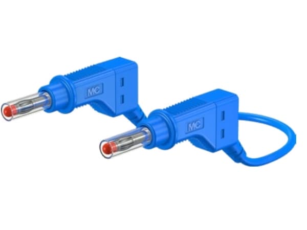 Stäubli XZG425, Testkabel, Blå, CAT II, Nickel, PVC, 0,5 m