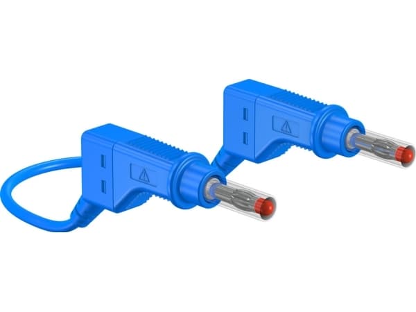Stäubli XZG425, Testkabel, Blå, CAT II, Nickel, PVC, 0,5 m