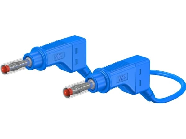 Stäubli XZG425, Testkabel, Blå, CAT II, Nickel, PVC, 0,5 m
