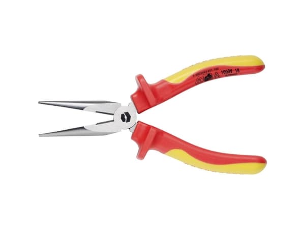 Toolcraft TO-6448056, Nesetang, 5,3 cm, Rød, Gult, 16 cm, 164 g