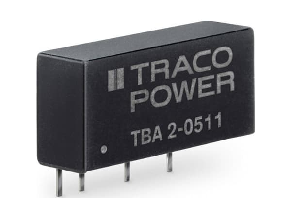 Traco Power TBA 2-0512, 7,6 mm, 10,2 mm, 19,6 mm, 2,8 g, 2 W, 4.5-5.5 V