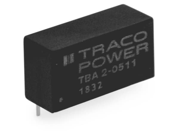 Traco Power TBA 2-0512, 7,6 mm, 10,2 mm, 19,6 mm, 2,8 g, 2 W, 4.5-5.5 V