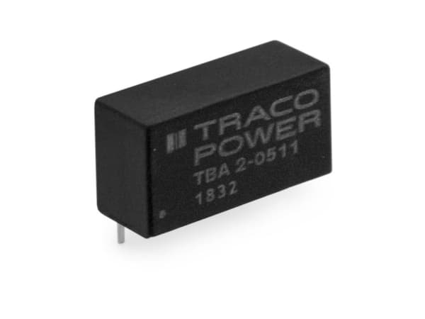 Traco Power TBA 2-0512, 7,6 mm, 10,2 mm, 19,6 mm, 2,8 g, 2 W, 4.5-5.5 V