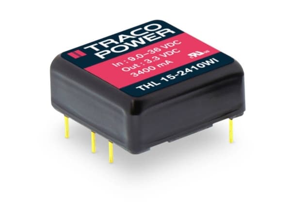 Traco Power THL 15-2411WI, 25,4 mm, 10,2 mm, 25,4 mm, 15 g, 15 W, 4.5 - 5.5 V