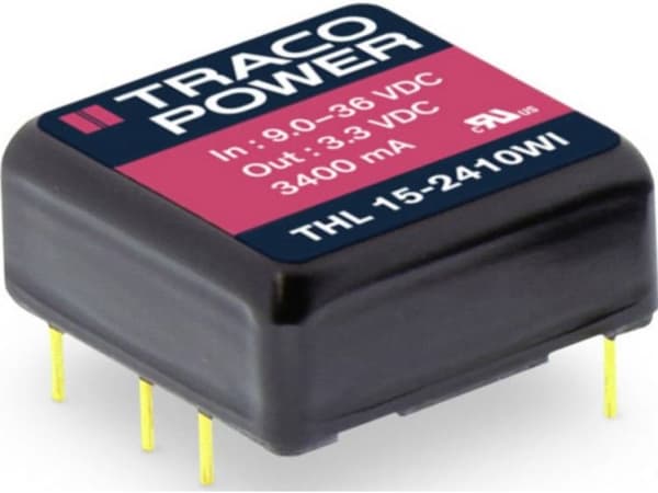 Traco Power THL 15-2411WI, 25,4 mm, 10,2 mm, 25,4 mm, 15 g, 15 W, 4.5 - 5.5 V