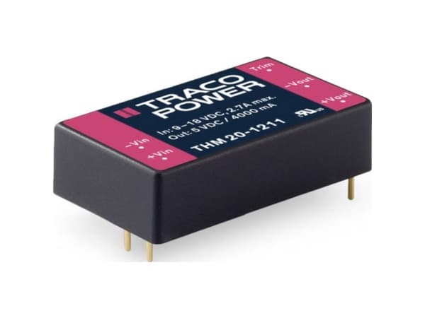 Traco Power THM 20-1212, 40,6 mm, 10,2 mm, 25,4 mm, 24 g, 20 W, 9-18 V