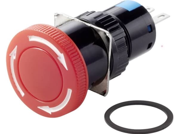 TRU COMPONENTS TC-LAS1-AY-11TS Nødstopknap 250 V/AC 3 A 1 x brydekontakt, 1 x sluttekontakt IP40 1 stk