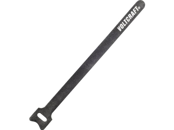 VOLTCRAFT Klett Kabelbinder 420mm Tilbehør til prøveledninger (L x B) 420 mm x 12 mm Mørkegrå